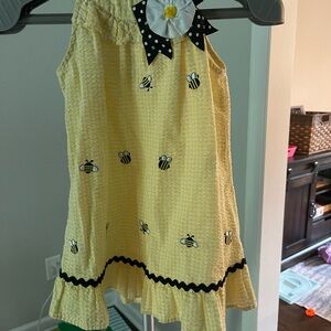 Emily Rose Yellow Bee Pattern Dress
